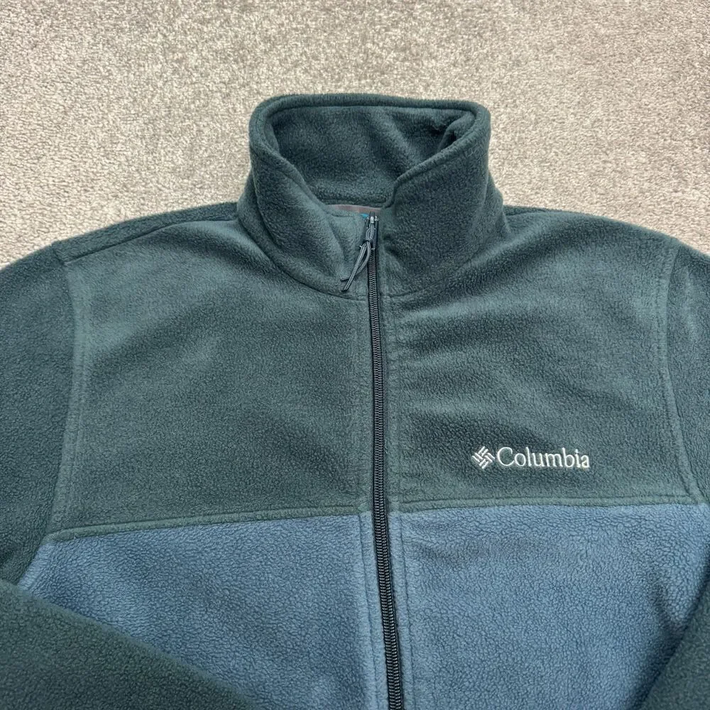 Columbia Steens Mountain 2.0 Fleece Jacket Mens Small Blue Full Zip Outdoor Hike